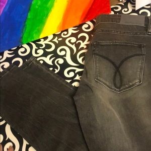 Black distressed jeans